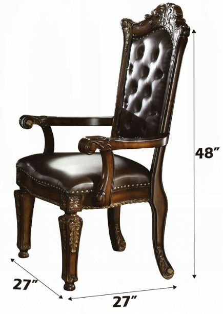 ACME Furniture Vendome Espresso Dining Arm Chair-2