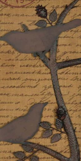 Classy Living 2-Piece Birds On Burlap Wall Art Set-2