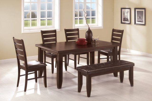 Coaster® Dalila 6-Piece Cappuccino Dining Table Set-0