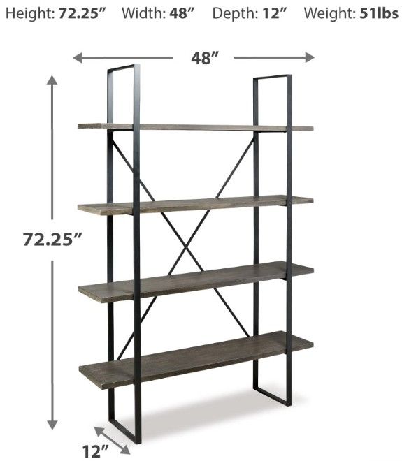 Signature Design by Ashley® Gilesgrove Black/Gray Bookcase-2