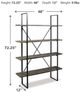 Signature Design by Ashley® Gilesgrove Black/Gray Bookcase-2