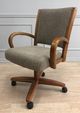 Allwood Furniture Group #140B Tilt/Swivel Wood Arms Caster Chair-0