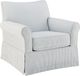 Signature Design by Ashley® Searcy Navy/White Swivel Glider Accent Chair-0