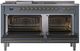 Ilve® Nostalgie II Series 60" Blue Grey Pro Style Dual Fuel Range-2