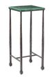 Currey & Company Hayford Green Drinks Table with Black Iron Frame -0