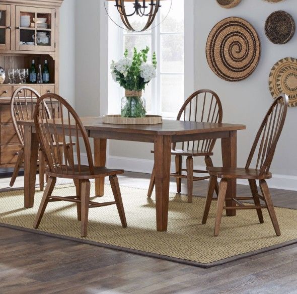 Liberty Furniture Hearthstone Ridge 5-Piece Tobacco Dining Set-1