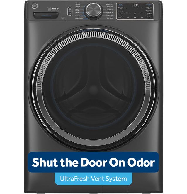 GE® 5 Cu. Ft. Carbon Graphite Front Load Washer with SmartDispense™ UltraFresh Vent System with OdorBlock™ and Steam-2