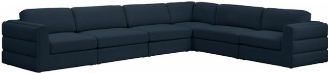 Meridian Furniture Beckham 6-Piece Navy Modular Sectional Sofa Set-0
