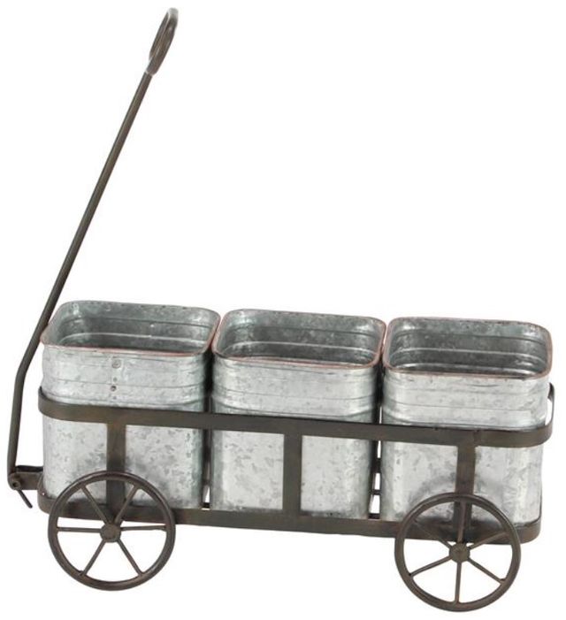 Deco Marche Silver 29" Planter-1