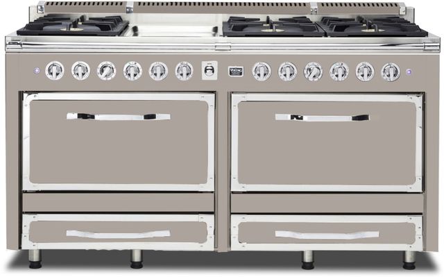 Viking® Tuscany 66" Pacific Grey Dual Fuel Pro-Style Dual Fuel Natural Gas Range-0