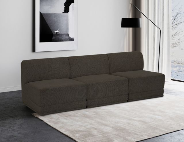 Meridian Furniture Ollie 3-Piece Brown Sofa-3