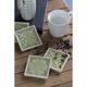 A & B Home Kelly 4-Piece Cream/Green Decorative Plates Set-1