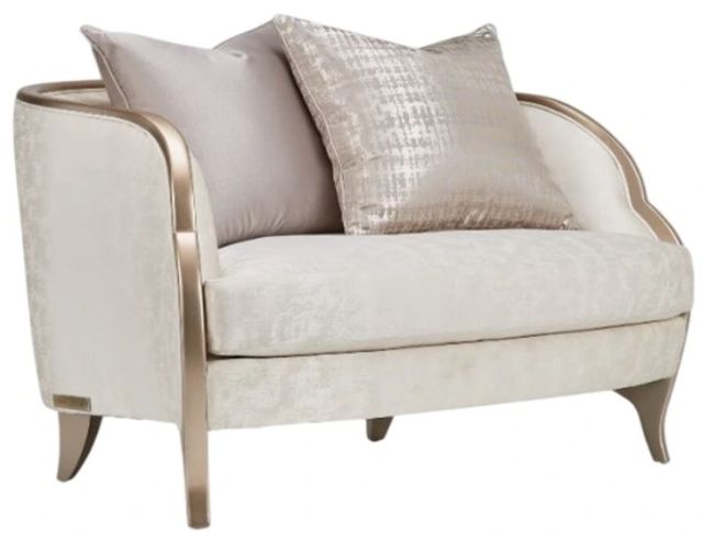 Michael Amini® Malibu Crest Chardonnay/Cloud White Chair and a Half-0