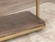 International Furniture Direct Onix Cocoa Brown Sofa Table with Gold Frame-2