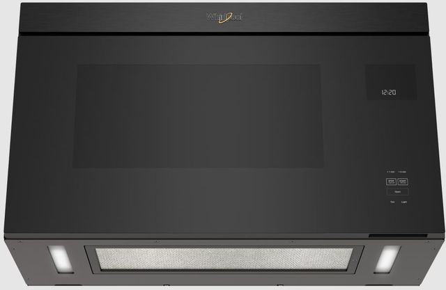 Whirlpool 30" 1.1 Cu. Ft. Fingerprint Resistant Black Stainless Steel Over the Range Microwave-2