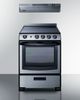 Summit® 24" Black/Stainless Steel Electric Range and Convertible Hood-1