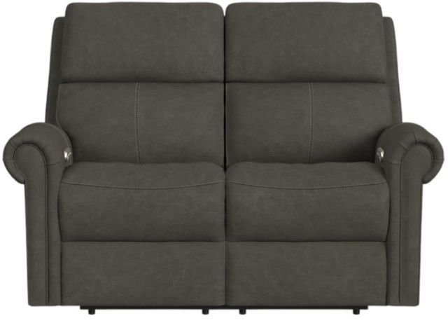 Flexsteel® Customizable Bernard Leather Power Reclining Loveseat with Headrest and Lumbar-3