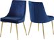 Meridian Furniture Karina Navy/Gold Velvet Dining Chair-3