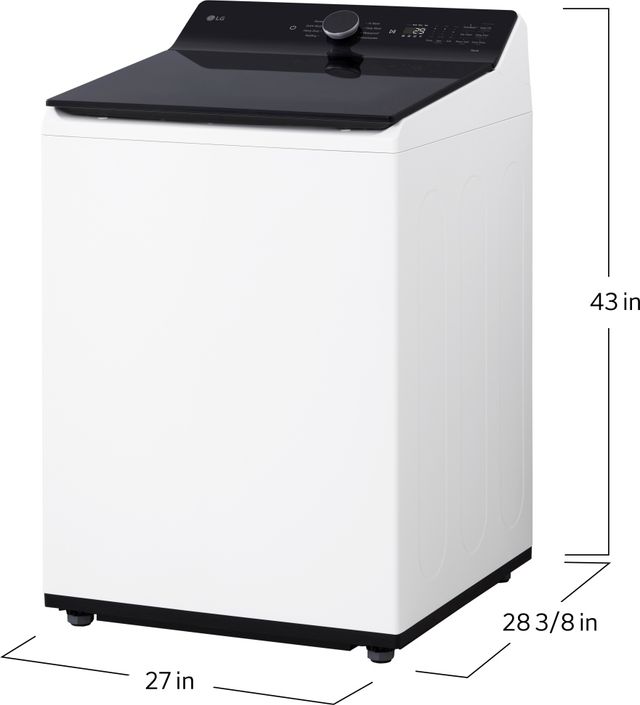 LG White Top Load Washer & Gas Dryer Laundry Pair-3