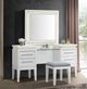 Liberty Furniture Reflections Gray/Pearl White Vanity Stool-1