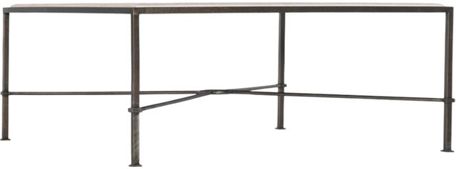 Hooker® Furniture Melange Creamy Beige Cocktail Table with Dark Charcoal Base-0