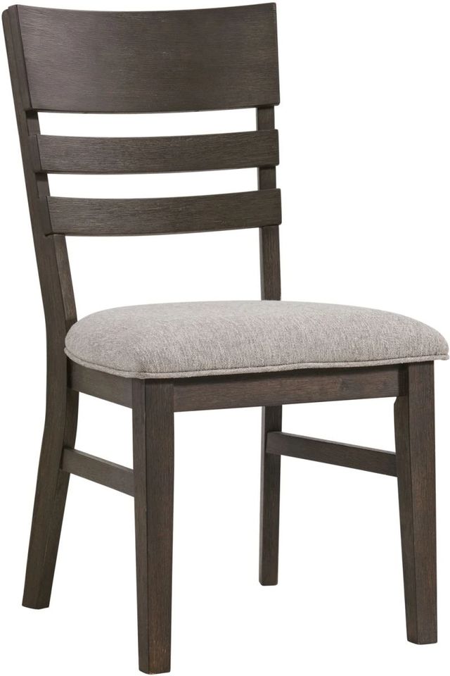 Intercon Hearst Beige/Reclaimed Chevron Upholstered Panel Dining Side Chair-0