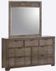 Elements International Logic Grey Dresser and Mirror Set-0