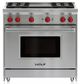 Wolf® 36" Stainless Steel Pro Style Gas Range-0