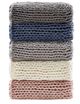 Olliix by Madison Park Chunky Double Knit Grey Throw-3