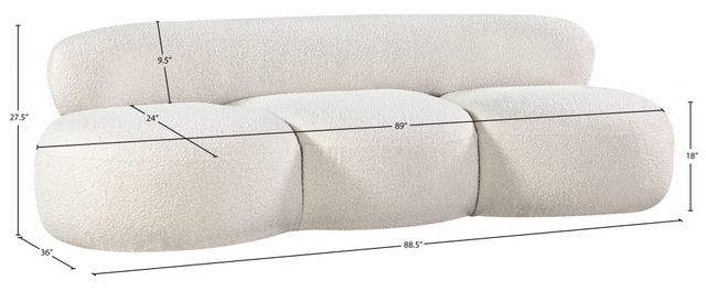 Meridian Furniture Venti Cream Sofa-2