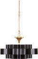 Currey & Company Grand Lotus Comtemoprary Gold Leaf/Satin Black Small Chandelier-2