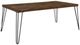 Mazin Furniture Kellson Rustic Oak Coffee Table with Black Hairpin Legs -1