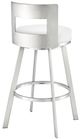 Armen Living Flynn White/Brushed Stainless Steel 30'' Bar Stool-2