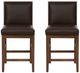 Linon Ramsey 2-Piece Brown Counter Stool-3