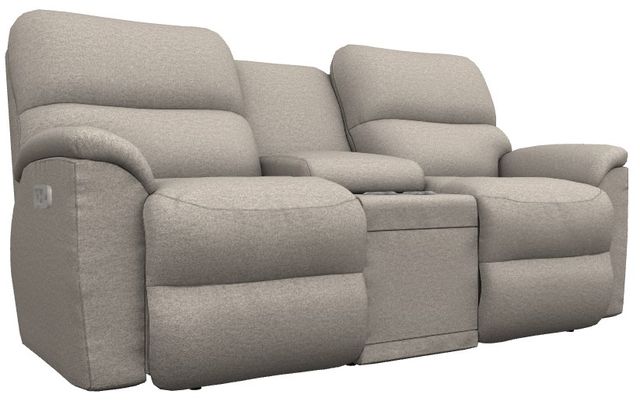 La-Z-Boy® Brooks Muslin Power Reclining Loveseat with Console and Headrest-0
