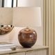 Uttermost® Brownell Light Beige Table Lamp with Dark Bronze/Rust Brown Base-4