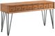 Elements International Boone Light Walnut Sofa Table with Bronze Base-0