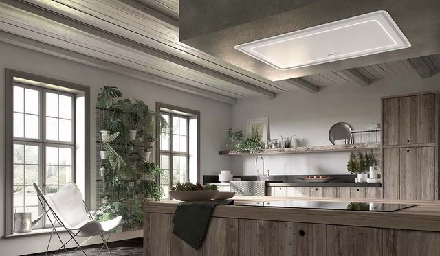Faber High-Light 36" White Matte Island Range Hood-1