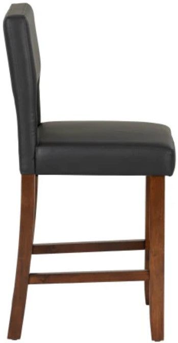 Linon Vega Espresso Black Upholstered Counter Stool-4