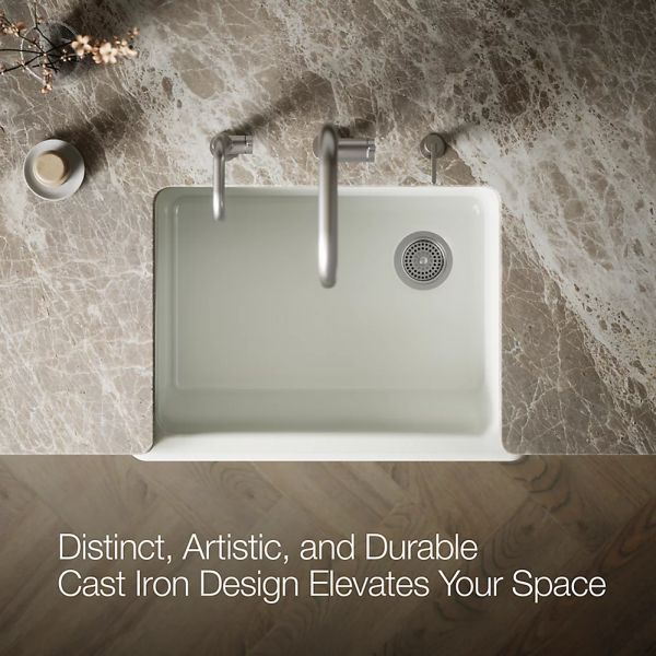 KOHLER® Whitehaven® Dune 30" Undermount Single-Bowl Farmhouse Kitchen Sink-4