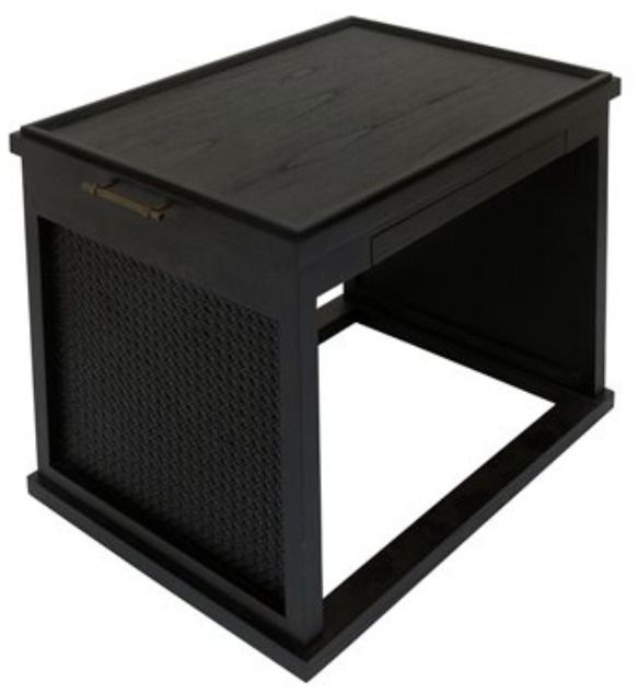 YHD Blackstone Black Tray Side Table-0