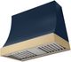 AGA Marquee 36" Indigo Wall Mounted Range Hood with Brushed Brass Trim-0