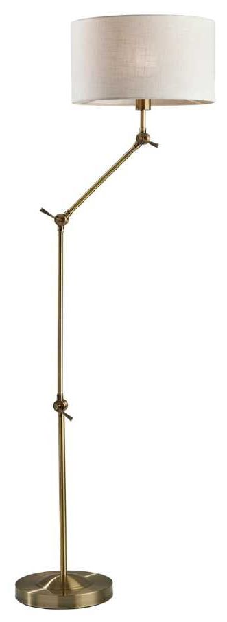 Adesso® Willard Antique Brass Joint Floor Lamp-0