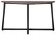 International Furniture Direct Choiba Brown Sofa Table with Black Iron Base-0