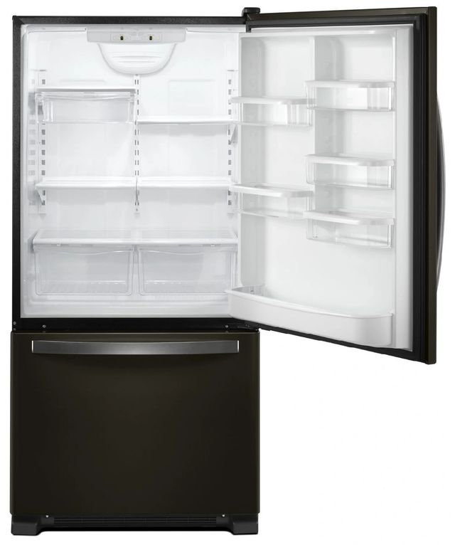 Whirlpool® 22.1 Cu. Ft. Black Stainless Steel Bottom Freezer Refrigerator-1