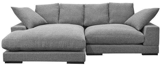 Moe's Home Collection Plunge 2-Piece Anthracite L-Shaped Sectional and Reversible Chaise-1