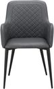 Moe's Home Collection Cantata 2-Piece Slate Vegan Leather Dining Arm Chair Set-1