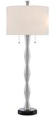 Currey & Company Peyote Polished Aluminum/Black Table Lamp-0
