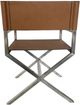 Modus Furniture One Brushed Stainless Steel/Cognac Dining Arm Chair-1
