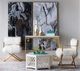 A & B Home 2-Piece Black/White Marbled Print Wall Art Set-5